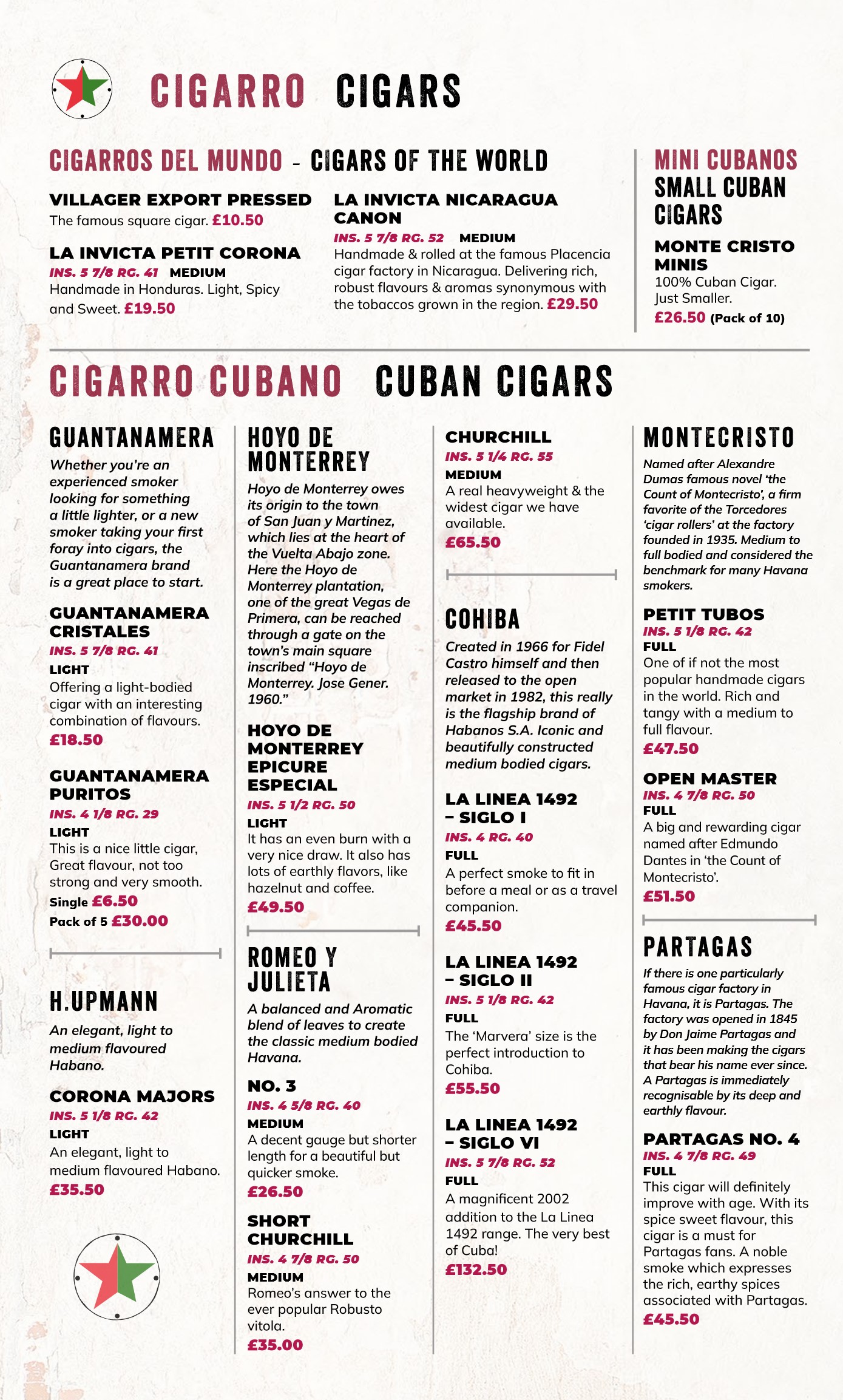 Cigars at Cubana
