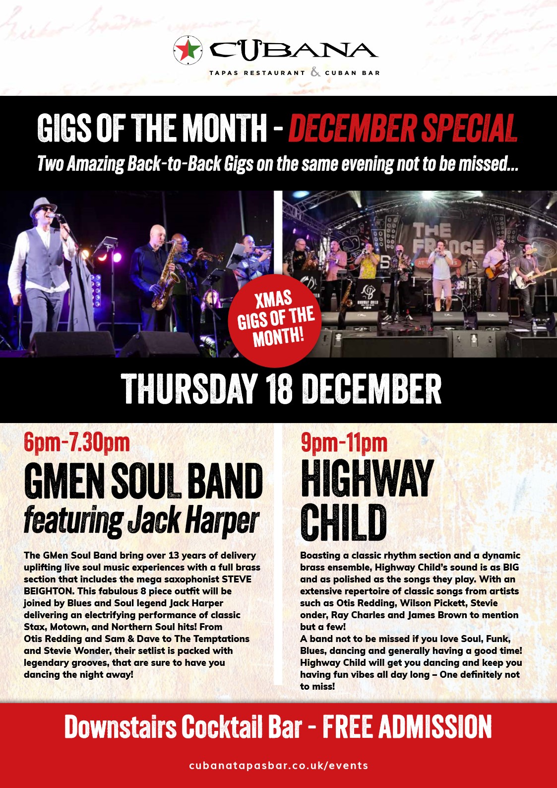 Pick of the month at Cubana